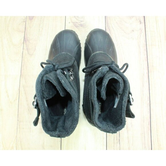 Sorel Fancy Lace II Black Suede Waterproof Insulated Winter Boots Size 10 - Picture 7 of 9